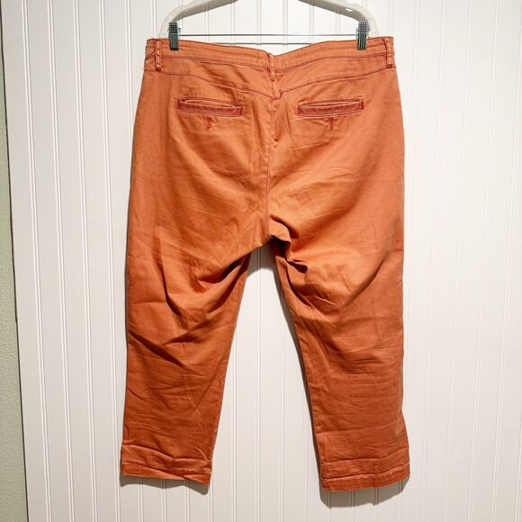 Anthropologie Slim Chino Pants Orange Size 32 - Picture 6 of 7
